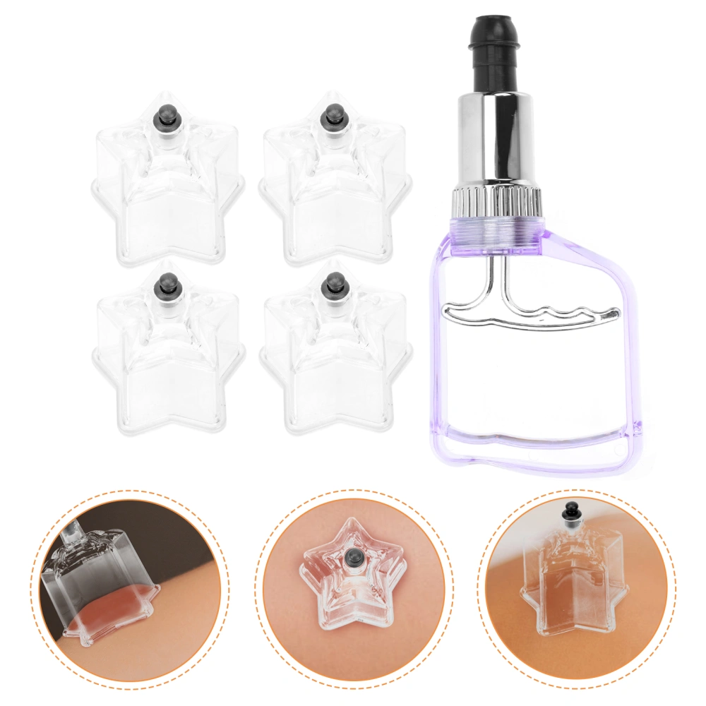 1Set Cupping Device Hand Pump Safe Massage Cup Moisture Absorption Cup Pump