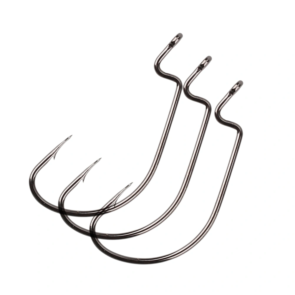 50pcs Long Wide Crank Fish Hook Sharpened Fishing Lead Fish Hooks Fishing Tackle (2)