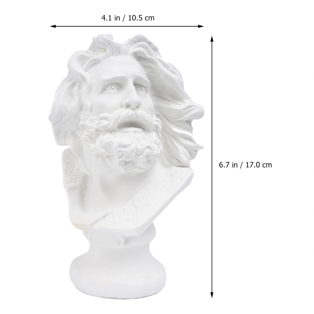 1pc Resin Portrait Sculpture Home Sculpture Plaster Resin Craft Ornament