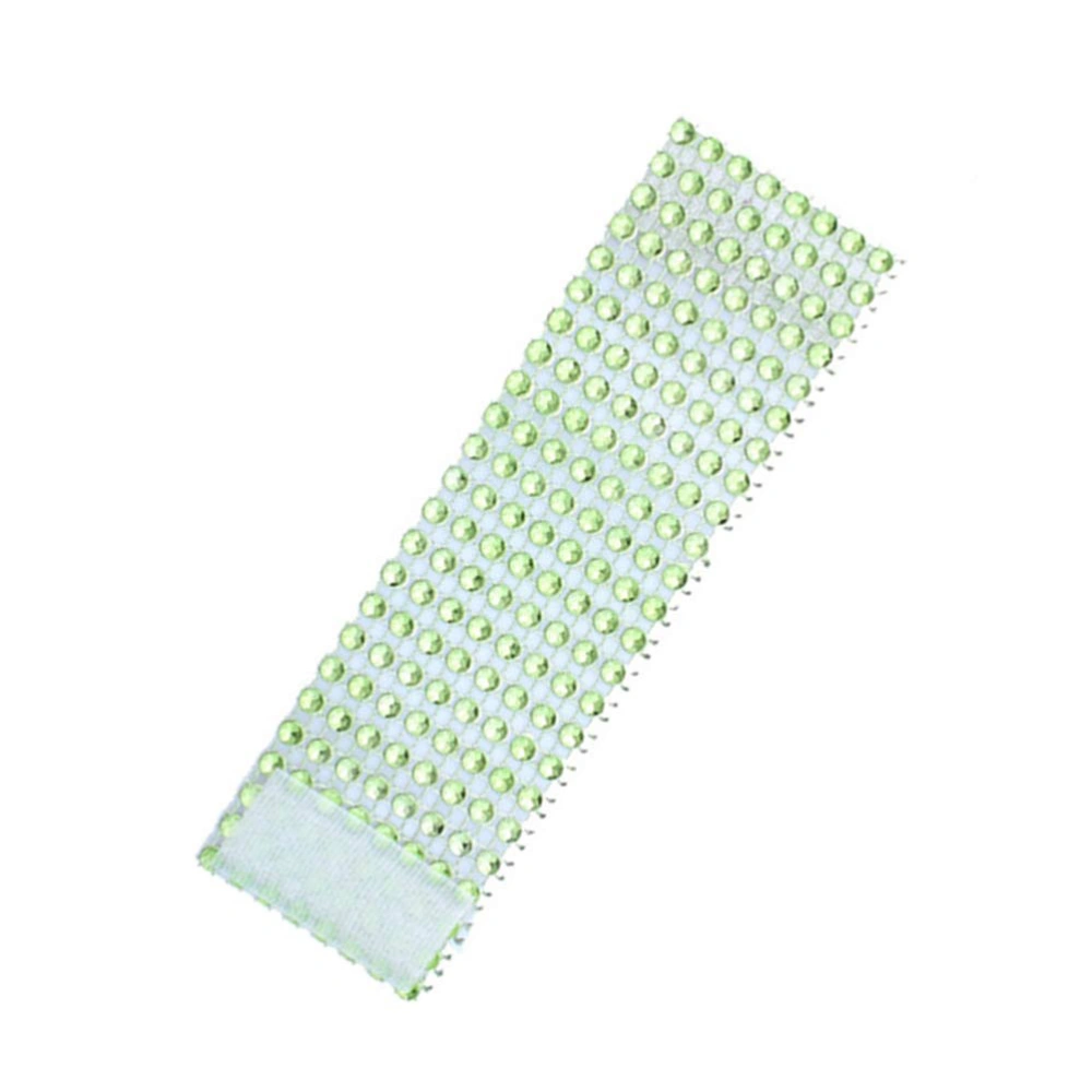 60PCS Hotel Wedding Supplies 8 Row Rhinestone Napkin Rings Decorative Stylish Crystal Napkin Holders for Party Festival Celebration (Green)