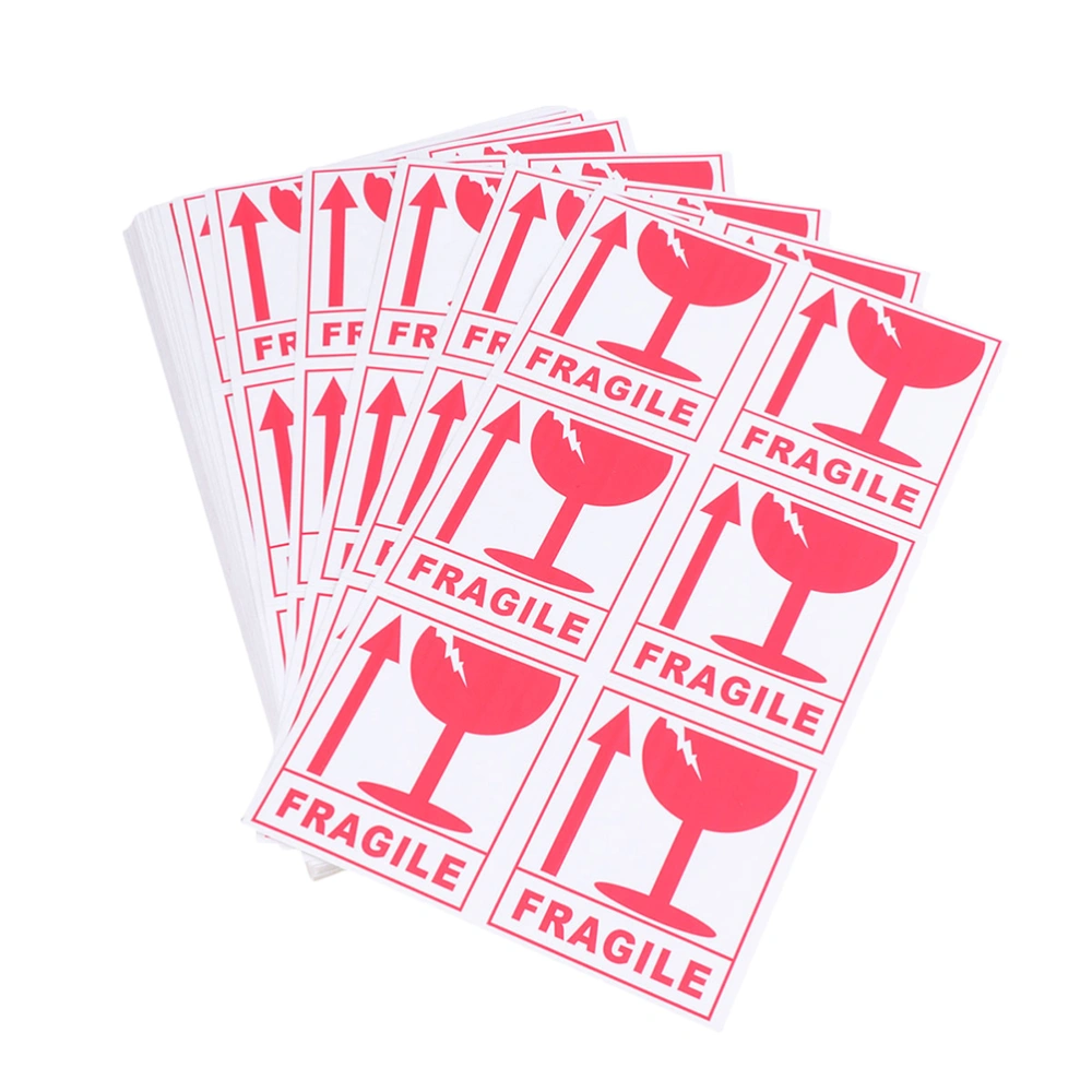 2 Packages of Fragile Warning Stickers Adhesive Backside Sign FRAGILE Safe Transportation Sticker