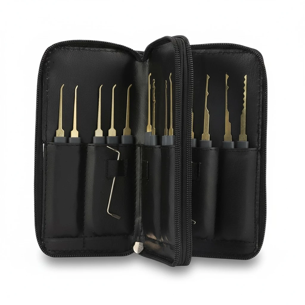 26 In 1 Lock Pick Training Tool Set Lockpicking Practice Tool Set with Crystal Padlock and Keys for Locksmith Beginner
