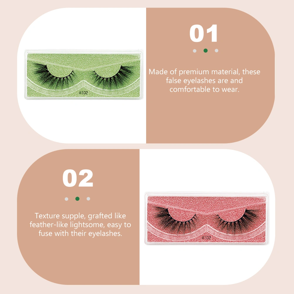 12 Pairs Girl Makeup Fake Eyelashes Grafting Fiber Eyelashes Eye Beauty Lashes