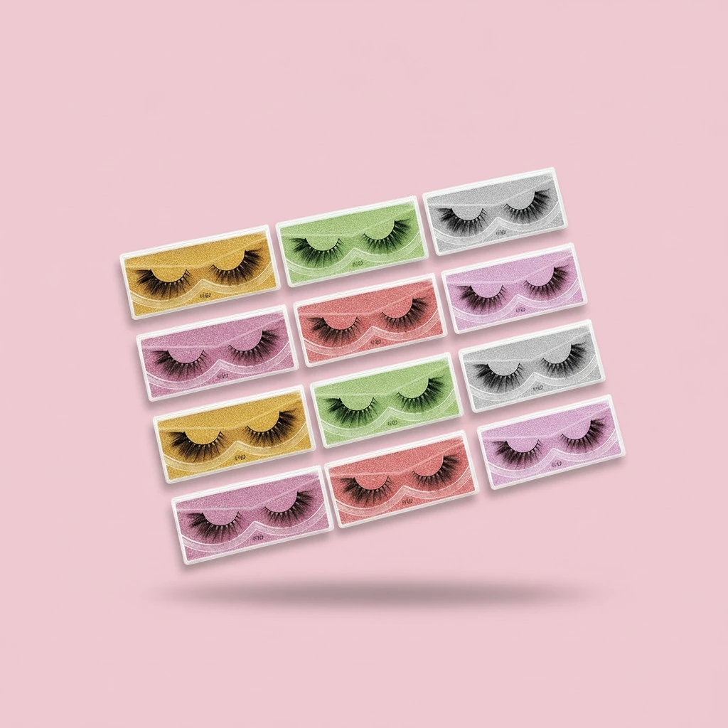 12 Pairs Girl Makeup Fake Eyelashes Grafting Fiber Eyelashes Eye Beauty Lashes