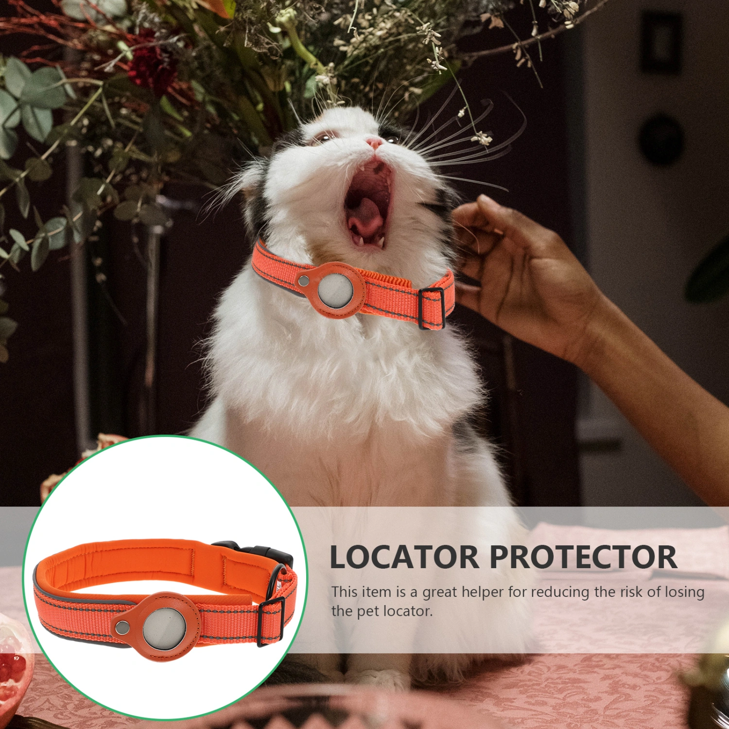 1Pc Pet Locator Collar Protective Case Dog Locator Protector Compatible with AirTags