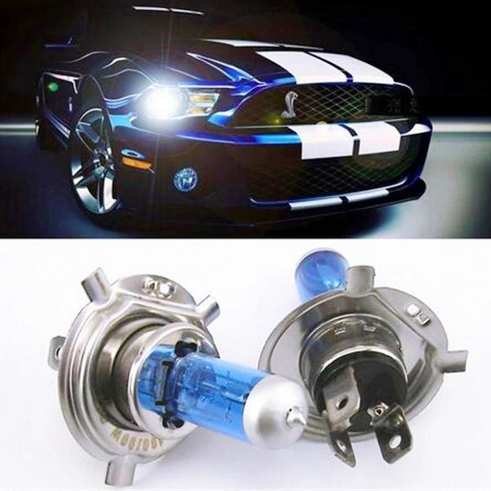 2pcs H4 55W 12V 6000K Car Xenon Gas Halogen Headlight White Light Lamp Bulbs