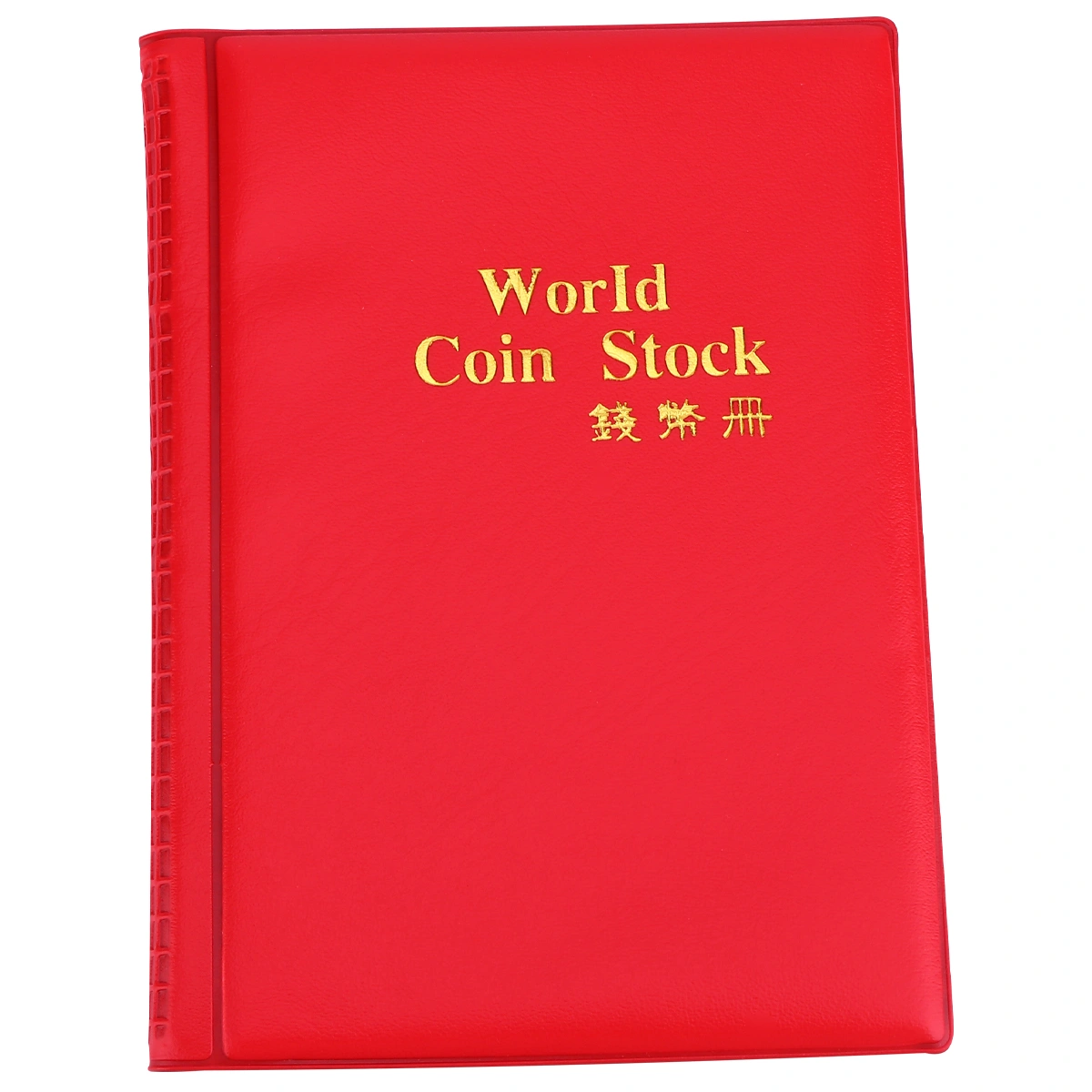 120 Grids Coins Storage Book Commemorative Coin Collection Album Holders Coin Collection Volume Folder Hold (Red)
