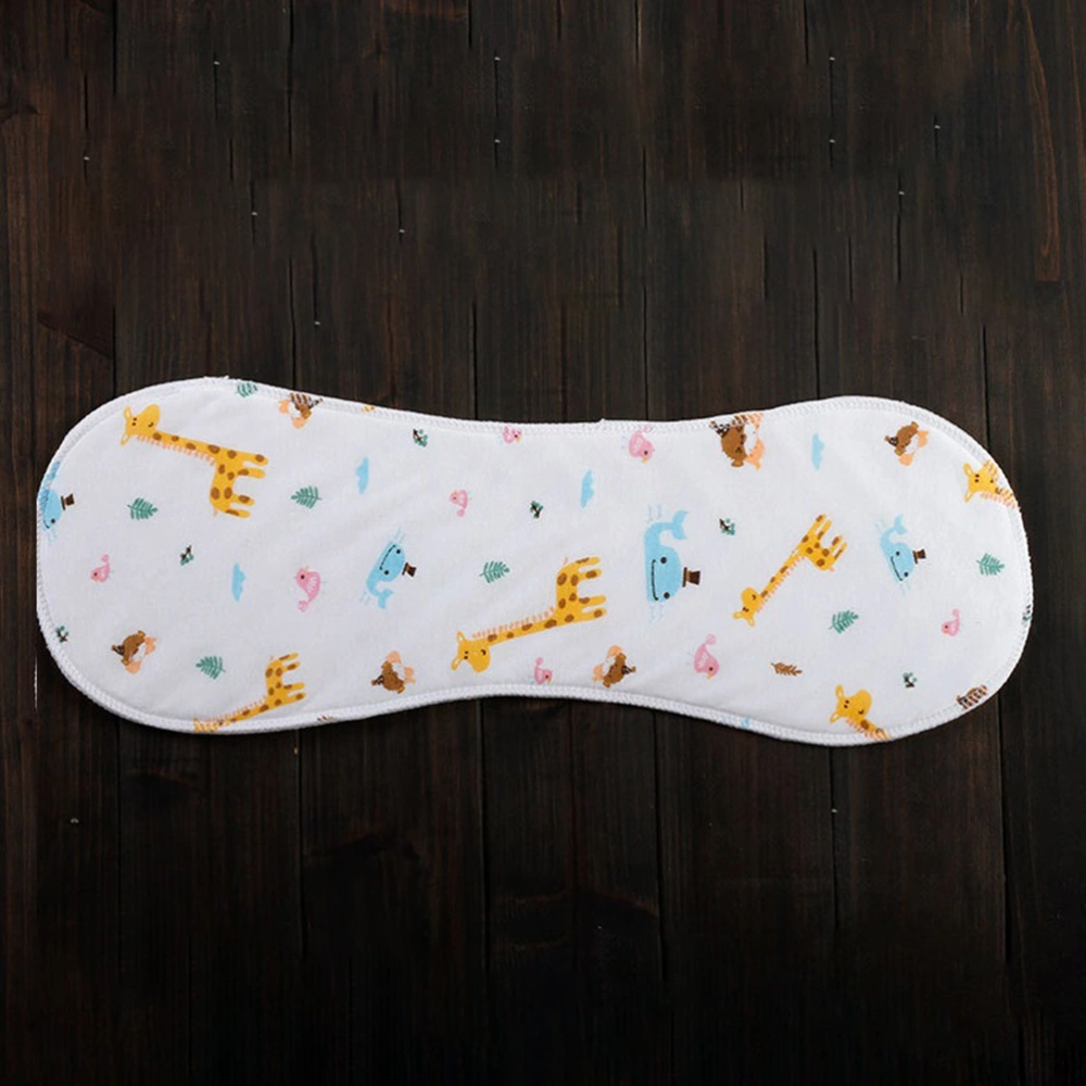 5pcs Breathable Washable Diaper Waterproof Cartoon Printing Three Layer Cotton Diaper for Baby Infants Bewborn - Size L