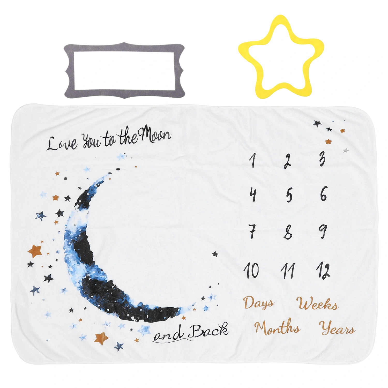 Newborn Baby Milestone Blanket Monthly Growth Milestones Blanket Photo Prop