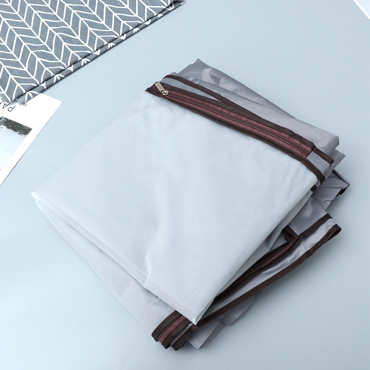 Clear Wardrobe Cover Clothes Cover Oxford Clothing Rack Dust Cover Moisture Waterproof Hanging Garment Suit Bag(Gray/Medium)
