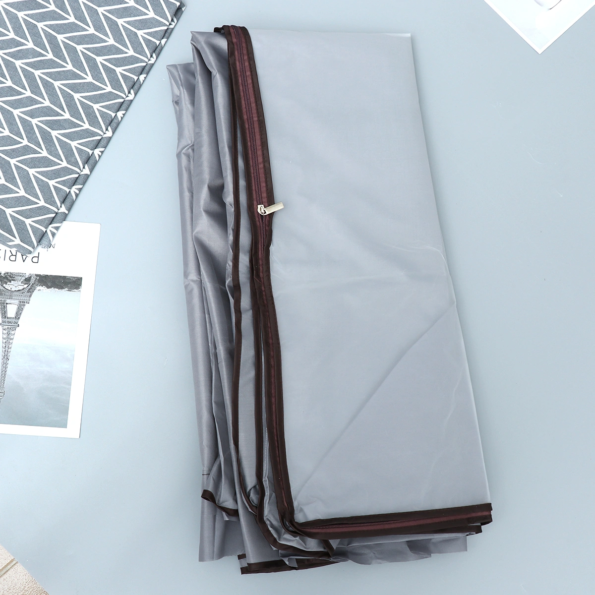 Clear Wardrobe Cover Clothes Cover Oxford Clothing Rack Dust Cover Moisture Waterproof Hanging Garment Suit Bag(Gray/Medium)
