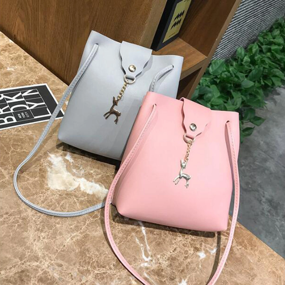 New Women's Crossbody Shoulder Bag Small Deer Purse Messenger Handbag (Pink)