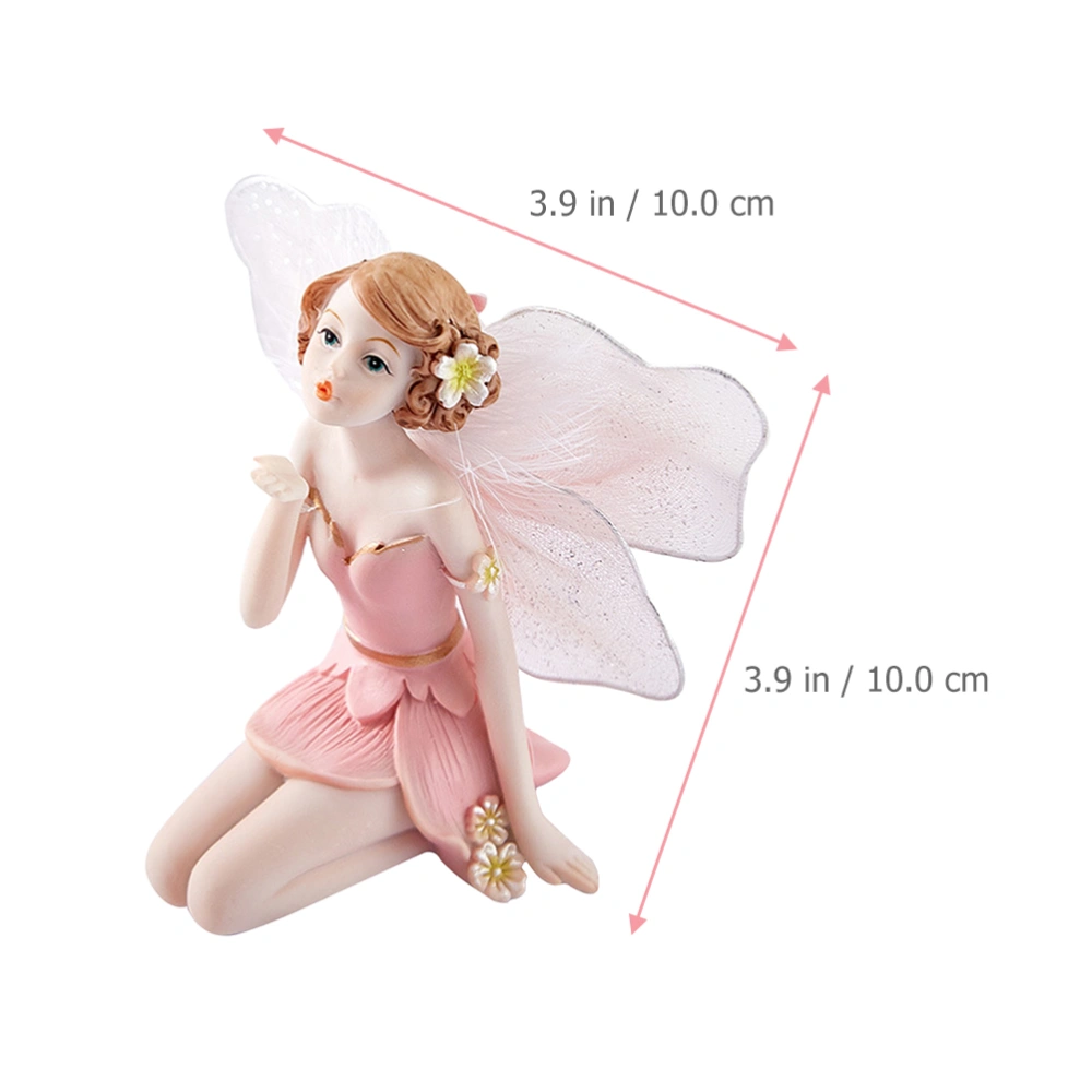 Flower Fairy Figurine Resin Craft Statue Home Desktop Decoration Car Interior Adornment