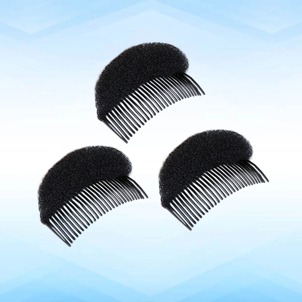 3pcs Professional Hair Styling Bangs Insert Comb Efficient Hair Paste Coil Tool for Woman (Random Color)