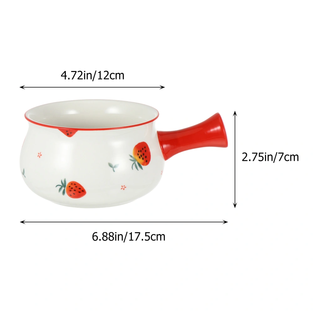 1Pc Delicate Ceramic Milk Pot Baby Food Bowl Kitchen Cookware Noodle Soup Pot