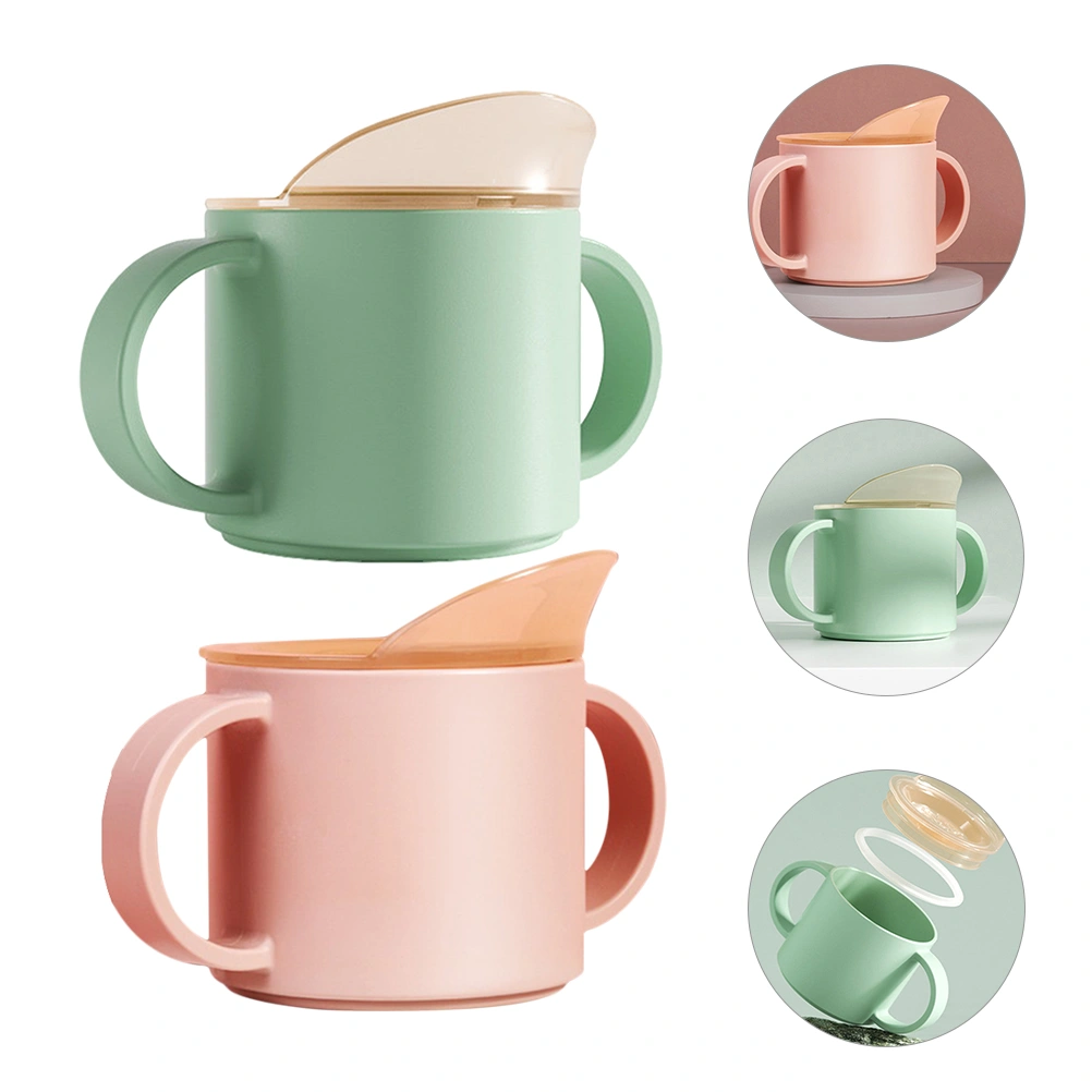 2pcs Toddler Cups Drinking Cup Kids Drinking Cups Sippy Cup Baby Training Cup