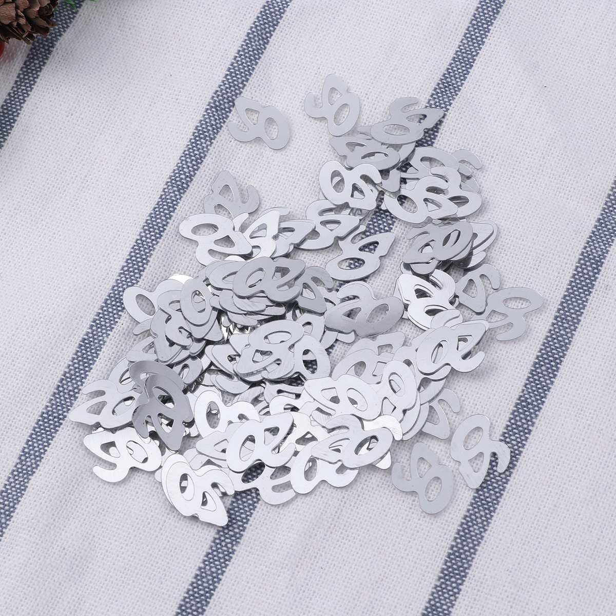 1200pcs Number 20 Sequins Confetti Party Supplies Table Confetti Decoration for Birthday Anniversary Celebration (Silver)