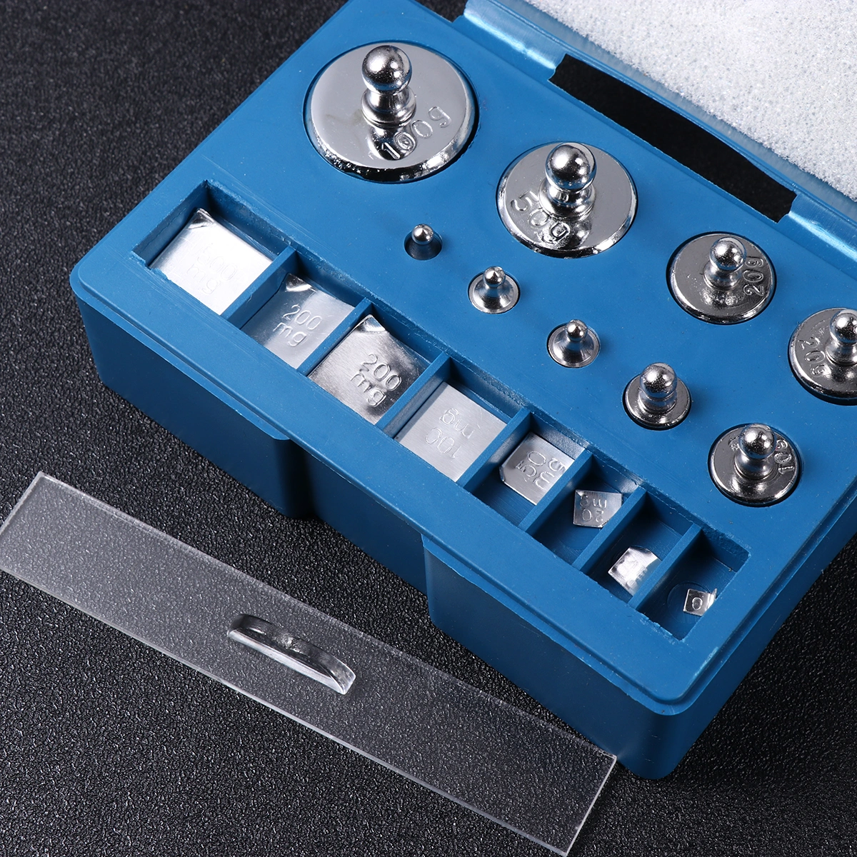 Calibration Weights Kit 200 Grams Steel Plating Calibration Scale Weight with Tweezers for Digital Balance Scale - 10mg-100g