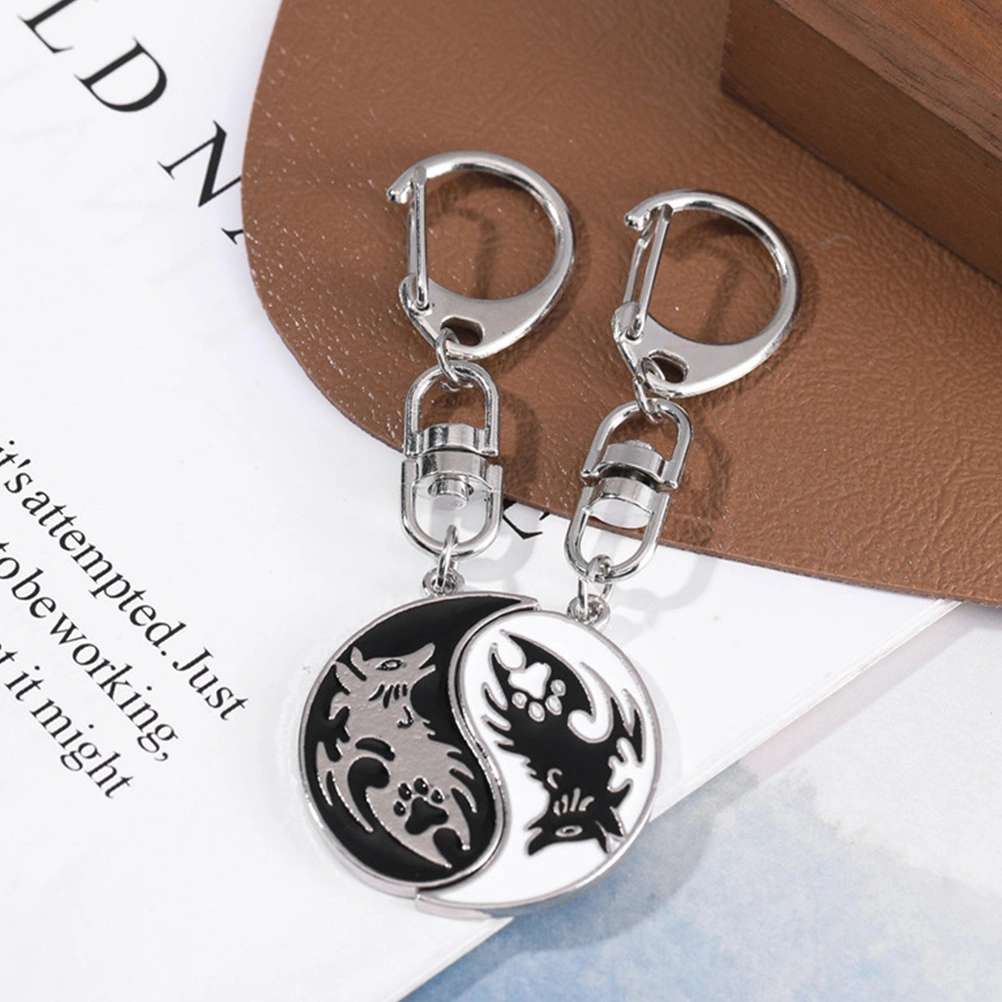 2Pcs Metal Key Chain Key Ring Bag Backpack Hanging Decoration Charm Great Gift