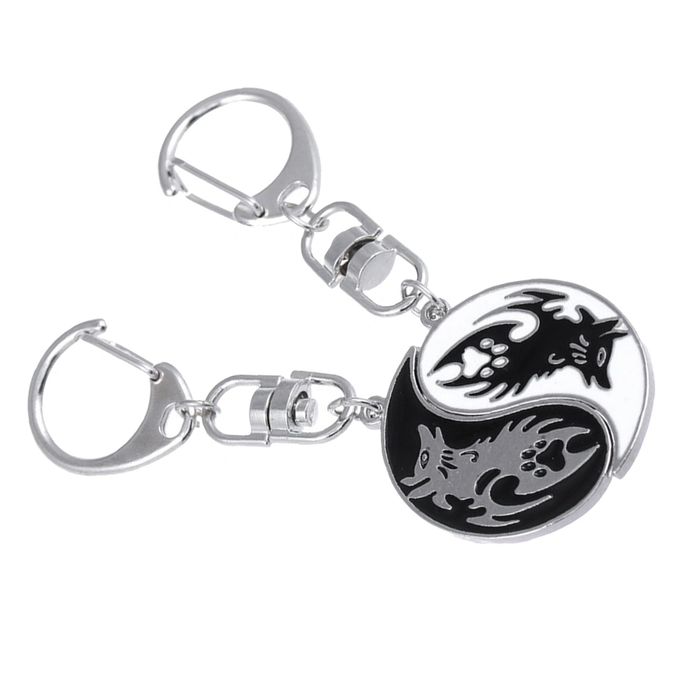 2Pcs Metal Key Chain Key Ring Bag Backpack Hanging Decoration Charm Great Gift