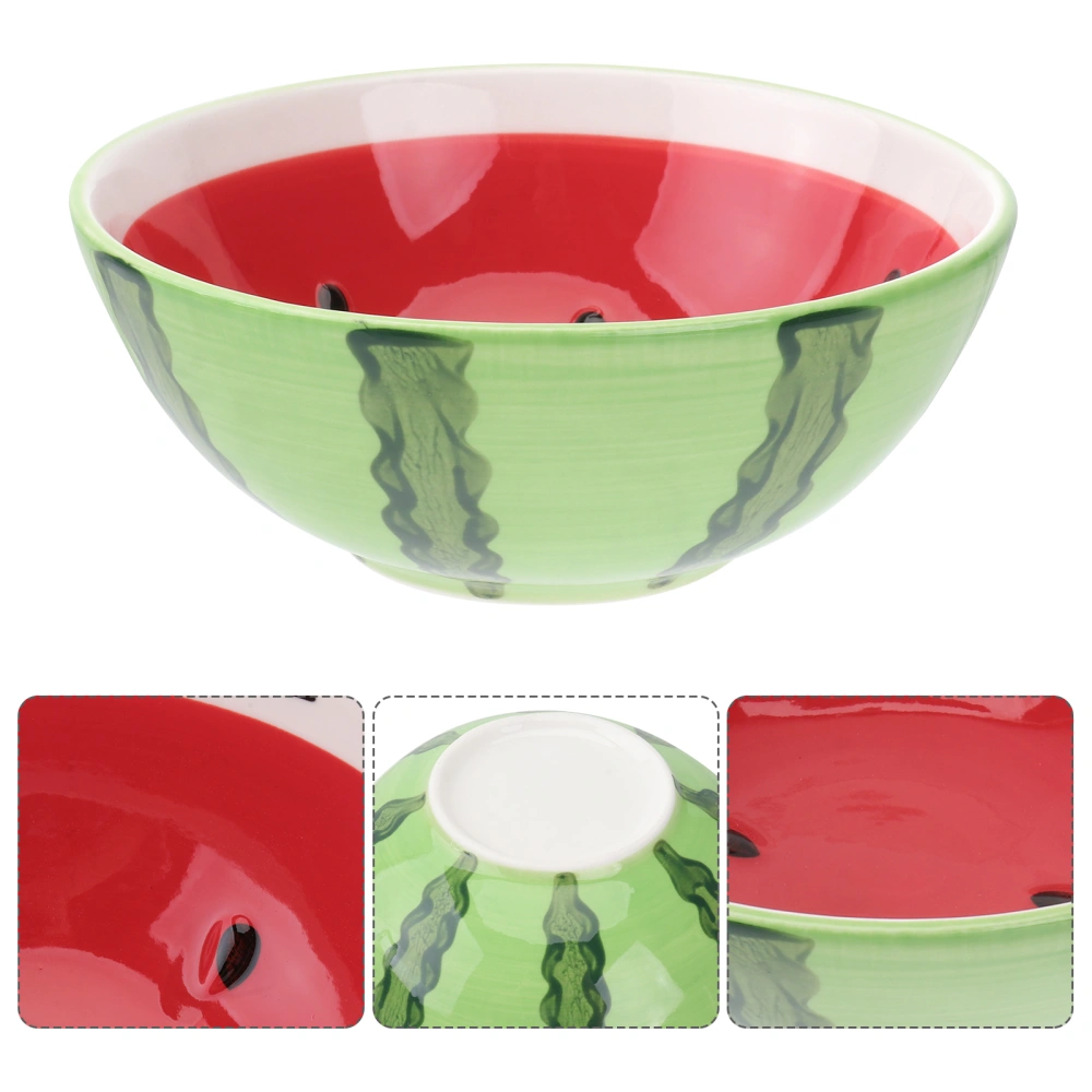 5 Inch Ceramic Bowl Creative Fruits Shaped Salad Bowl Porcelain Dessert Saucer Fruit Bowl Children Tableware - Watermelon