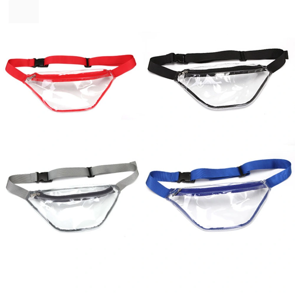 Fashion Waterproof Waist Bag PVC Transparent Fanny Pack Beach Bag for Men Women (Blue)