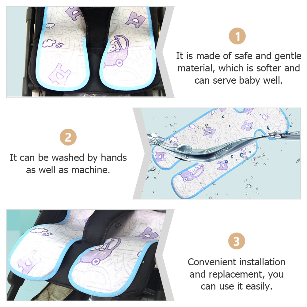 1pc Baby Stroller Seat Mat Summer Cushion General Ice Silk Mat Cooling Pad