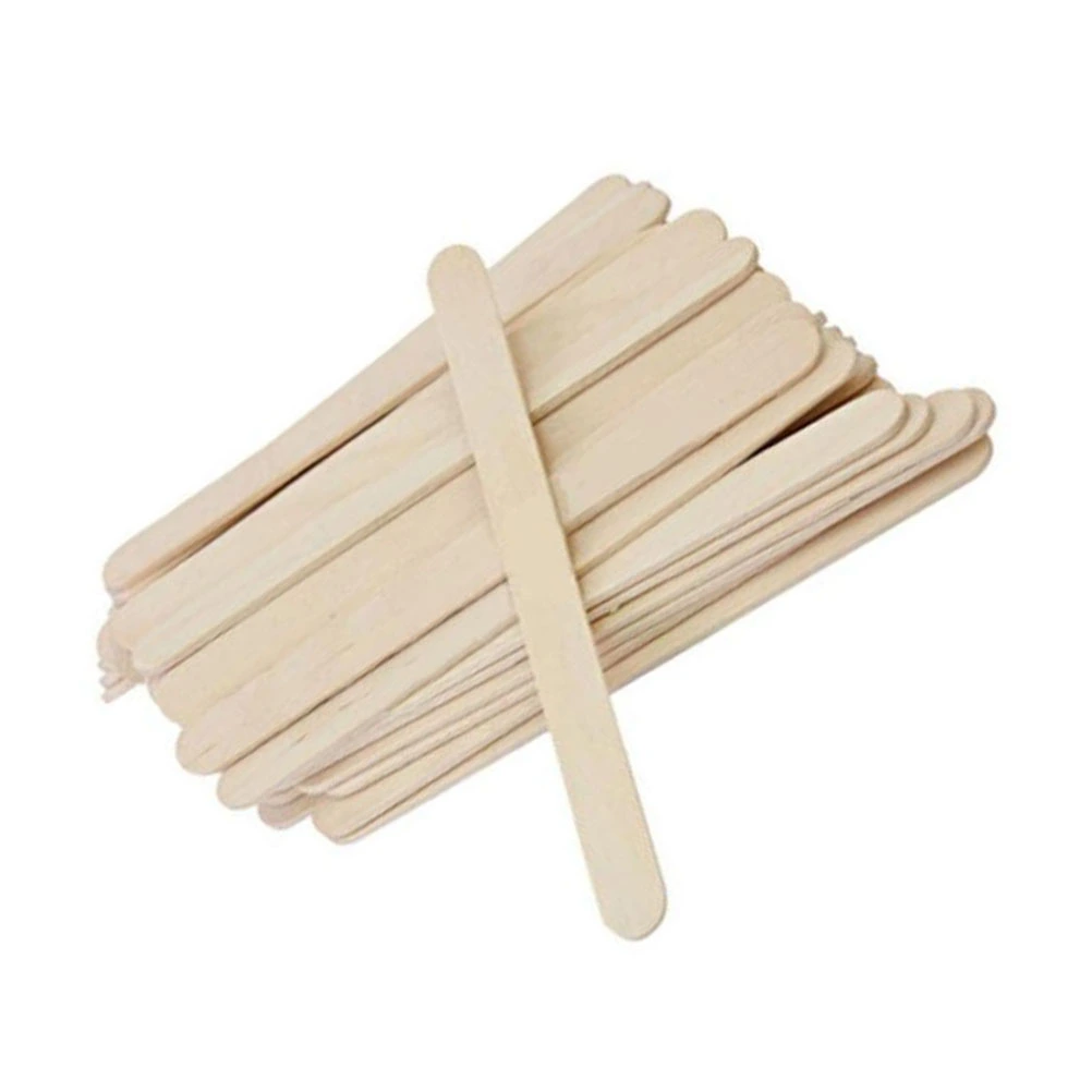 200pcs/Pack Natural Wooden Ice Cream Sticks Popsicle Stick Tongue Depressor DIY Crafts Material