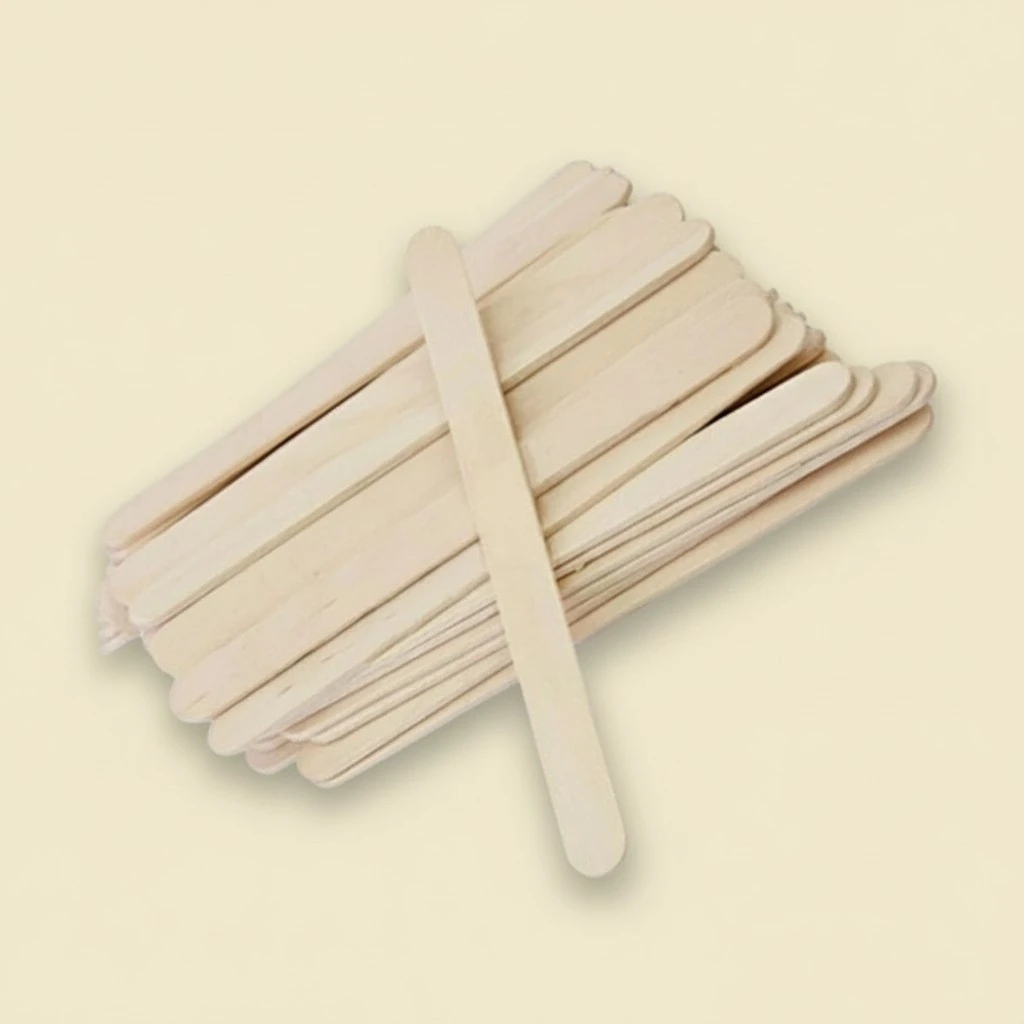200pcs/Pack Natural Wooden Ice Cream Sticks Popsicle Stick Tongue Depressor DIY Crafts Material