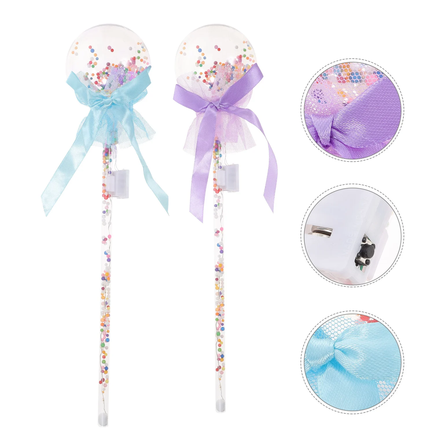 4pcs Luminous Balloon LED Glowing Bobo Stick Ball for Party Concert Festival
