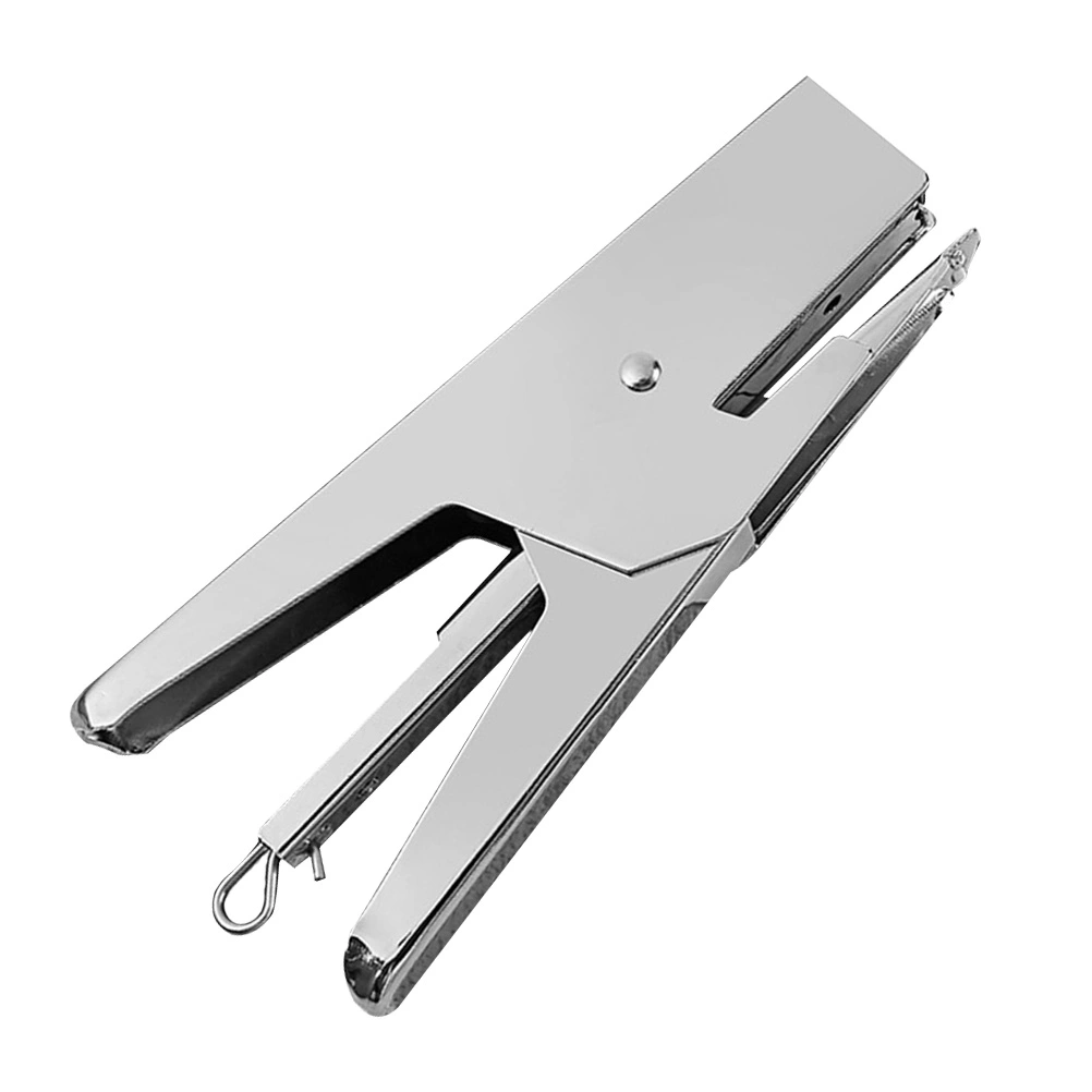 1pc Hand Held Metal Stapler Hand Clamp Metal Binder for Office Home School