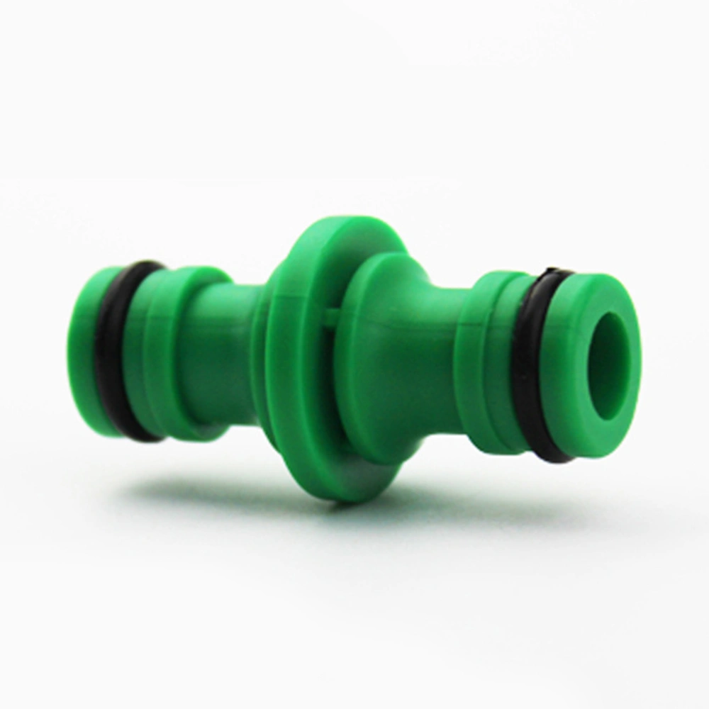 12PCS ABS Plastic Straight Quick Coupling Bidirectional Water Pipe Joint Garden Hose Fittings(Green)