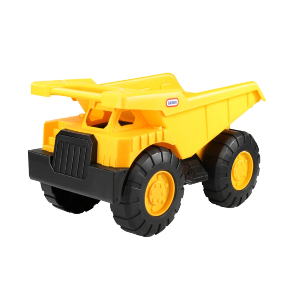 Baby Beach Toy Plastic Car Toy Car Model Sand Holder Toy Funny Playing Toy Size M Yellow (Tip Lorry)