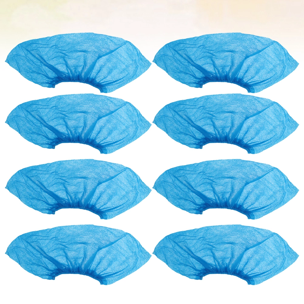 50pcs Students Disposable Shoes Cover Dustproof Non-woven Shoes Cover Anti-slip Shoes Cover (Blue, Size 24-35, Kids Style)