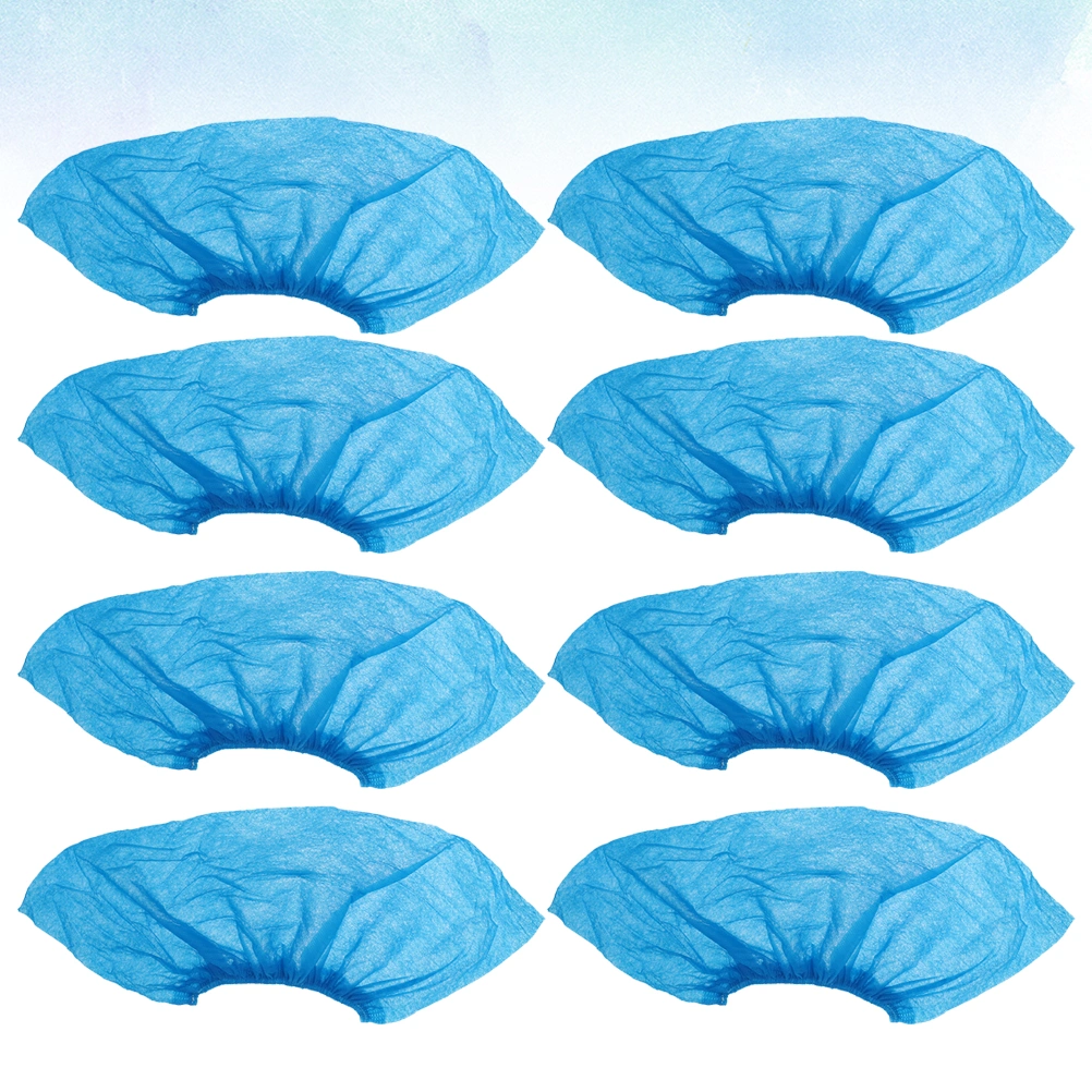 50pcs Students Disposable Shoes Cover Dustproof Non-woven Shoes Cover Anti-slip Shoes Cover (Blue, Size 24-35, Kids Style)