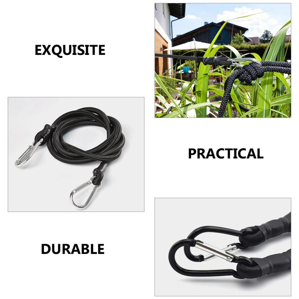 6Pcs Bungee Cord with Carabiner Heavy Duty Latex Straps Strong Elastic Ropes Belts