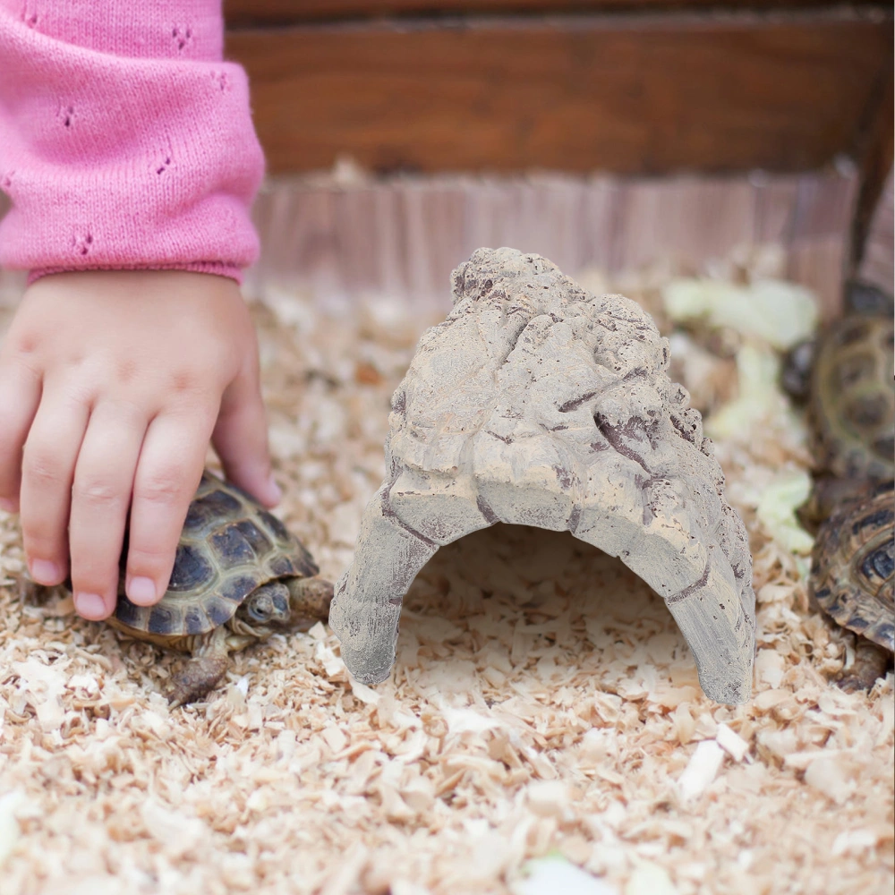 Reptile Hide Stone Reptile Pet Hide Cave Resin Rocks Craft Reptile Box Adornment