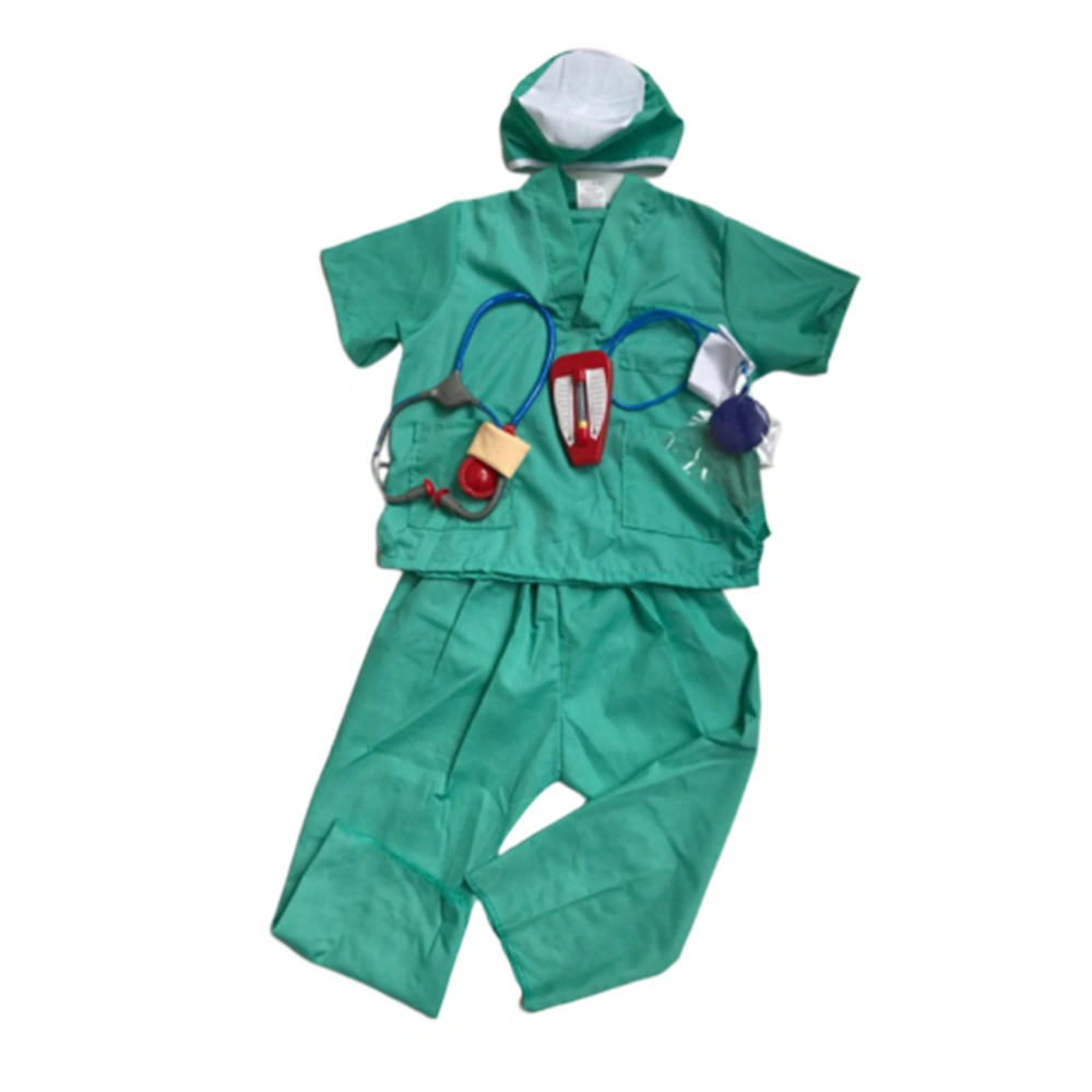 Halloween Kids Cosplay Suit Children Doctor Role Play Outfit for Masquerade Party