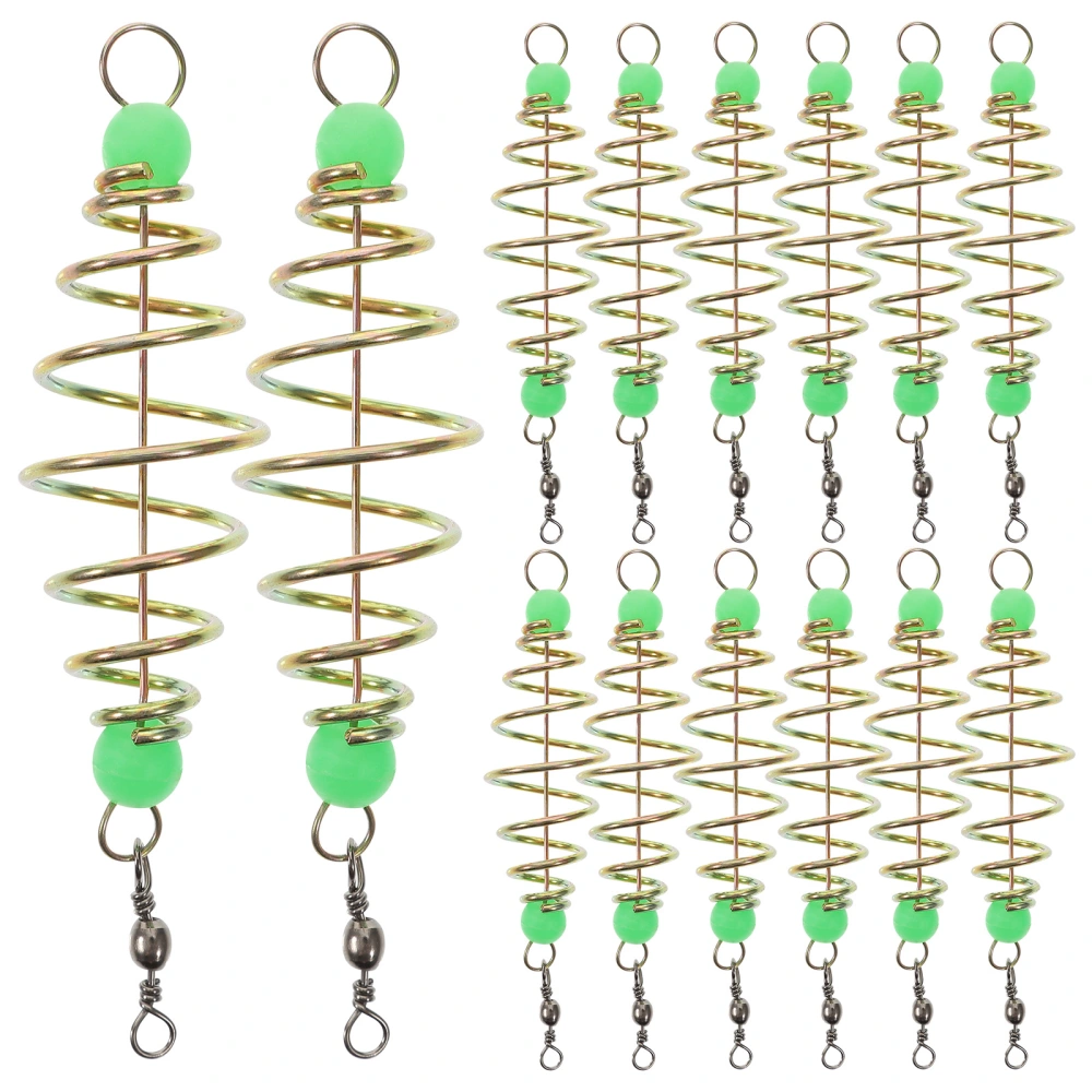 36 PCS Carp Feeder Carbon Steel Spring Bait Feeder Cage with Luminous Bead