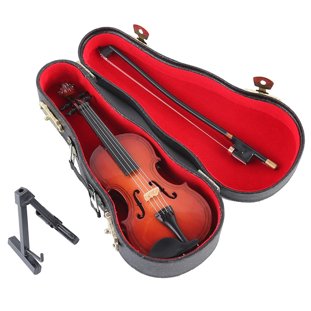 1 Set Mini Instrument Model Mini Violin Adornment Delicate Mini Instrument Gift