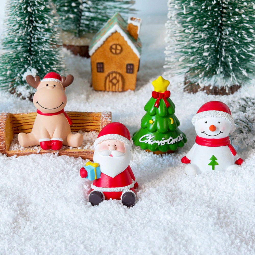 7pcs Christmas Desktop Ornament Cartoon Doll Xmas Scene Decor (Mixed Color)