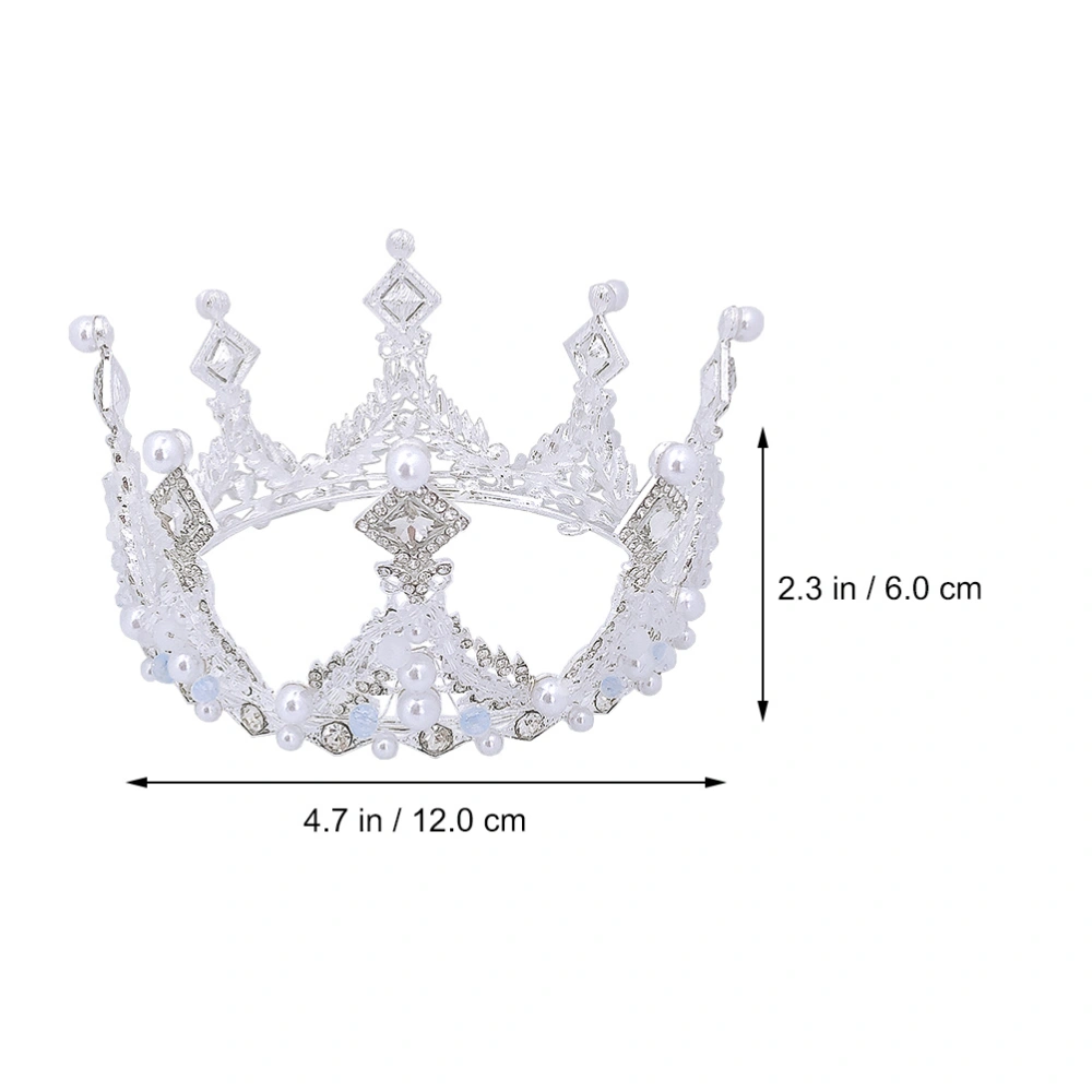 1pc Elegant Children Headdress Crystal Crown Headdress Birthday Dress Headdress