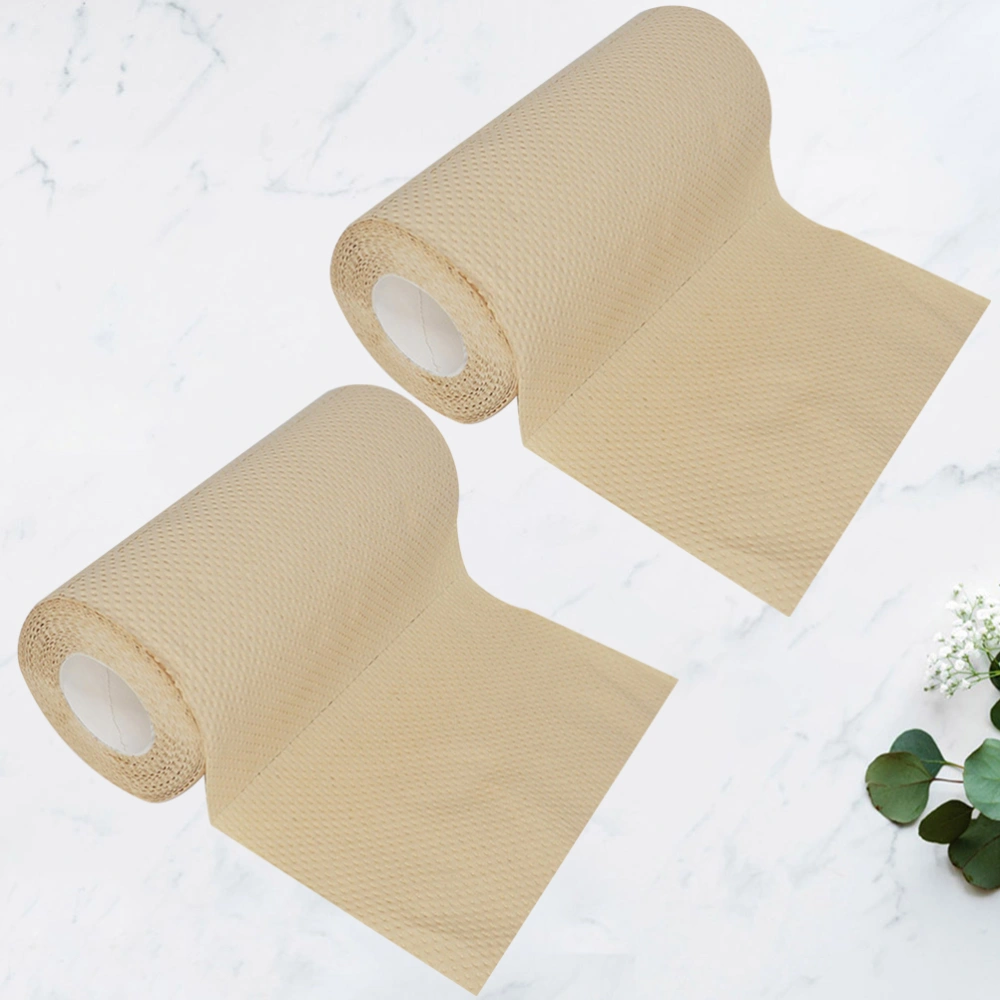 2 Roll Oil-absorbing Paper Degradable Oil Blotting Paper Hand Towel Absorbent Dishcloth Dish Paper Towels Thickening Oil Paper for Home Kitchen Hotel