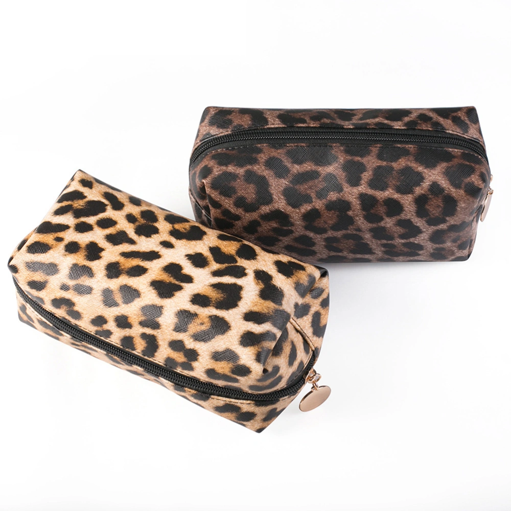 Cosmetics Storage Bag Leopard Cosmetics Bag Multifunction Storage Bag Portable Handbag Deep Color