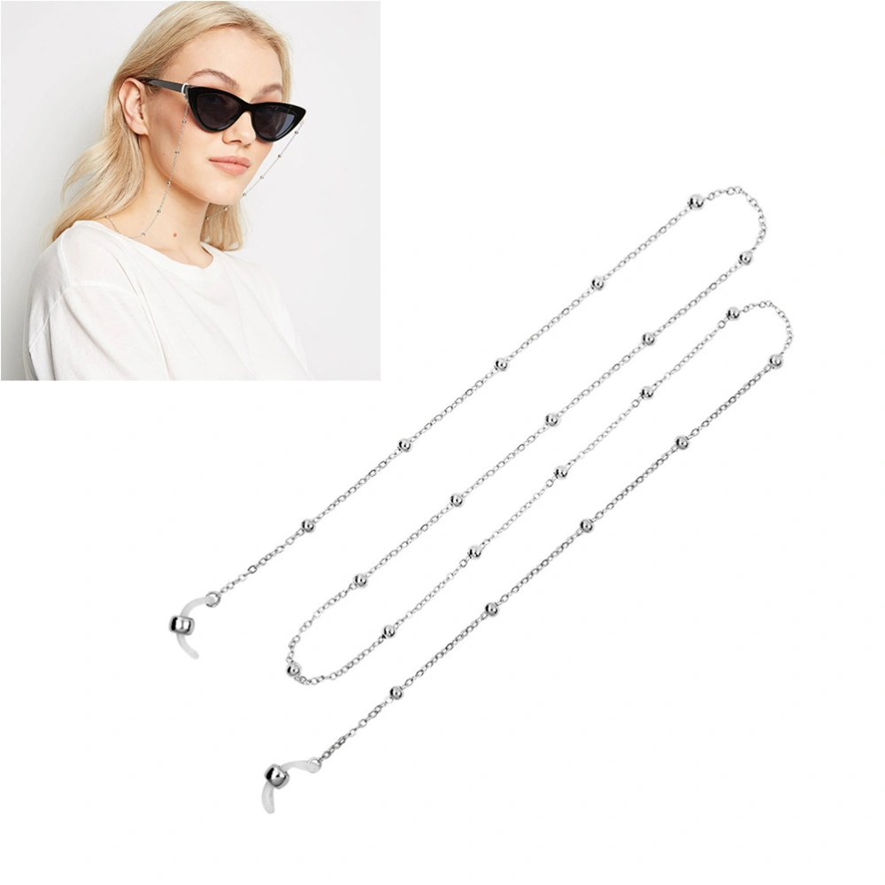 Women Sunglasses Strap Literary Silver Style Eyeglass Chain Hanging Neck Spectacles Chain Eyeglasses Holder Strap Anti-skid Eyewear Retainer