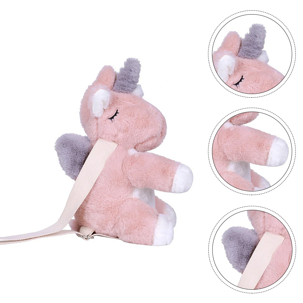 1pc Unicorn Backpack Unicorn Doll Bag Unicorn Storage Bag Cartoon Backpack