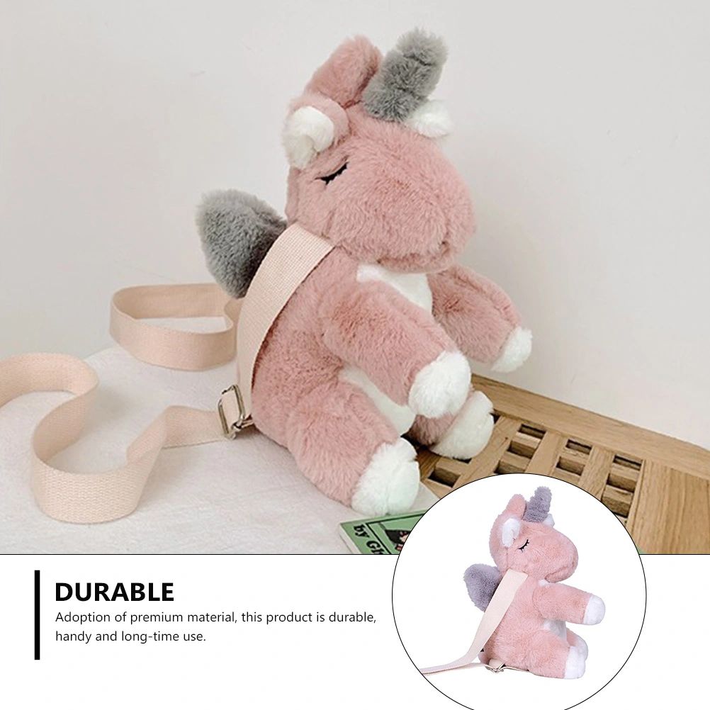 1pc Unicorn Backpack Unicorn Doll Bag Unicorn Storage Bag Cartoon Backpack