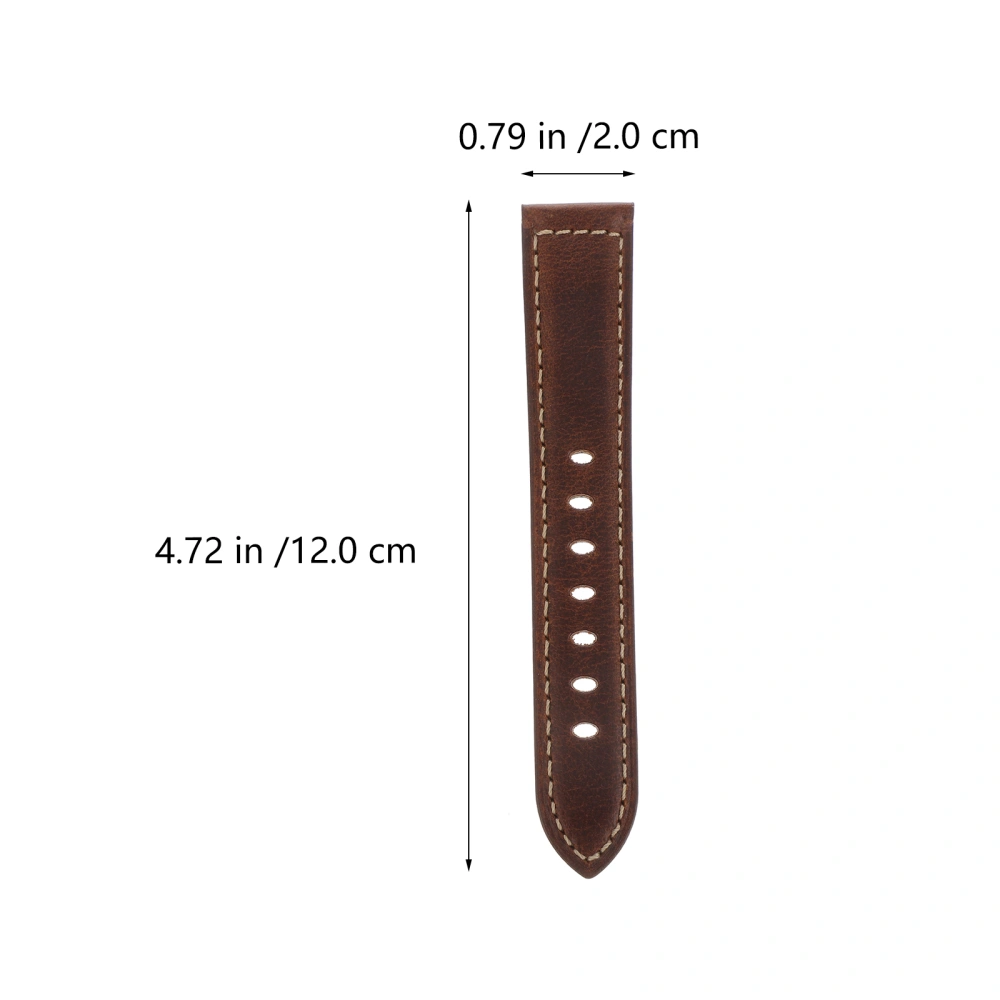 Vintage Watchband Cowhide Smooth Watch Band Genuine Leather Watch Strap