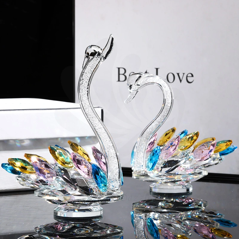 Modern Crystal Swan Decoration Wedding Gifts