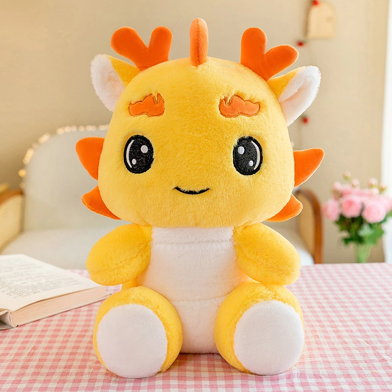 Plush Sitting Chinese Dragon Stuffed Animal Chinese New Year Mascot Doll